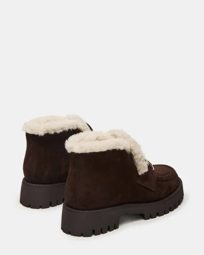 Leon Faux Fur Chokladbrunt Mocka