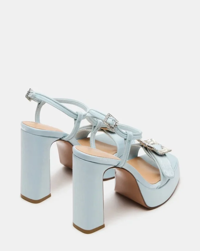 Liandra Buckle Blue Satin