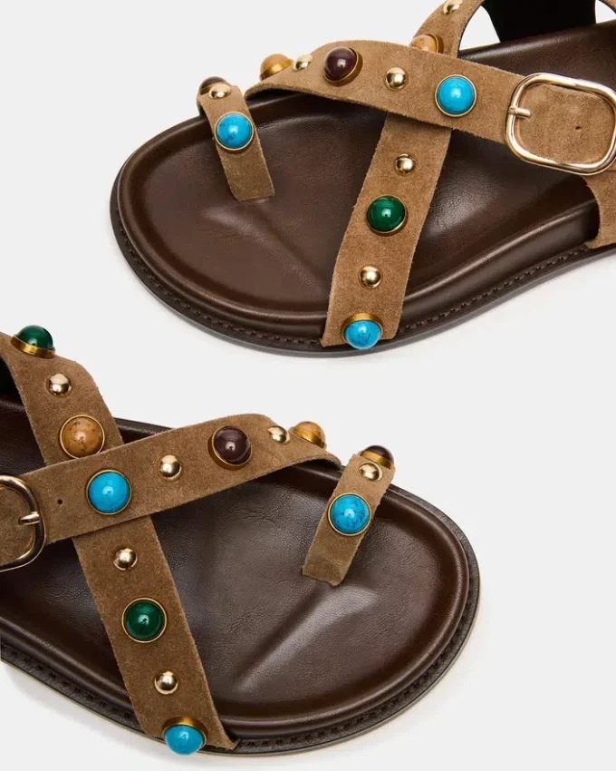 Lineärt taupefärgat mocka Lineärt taupefärgat mocka