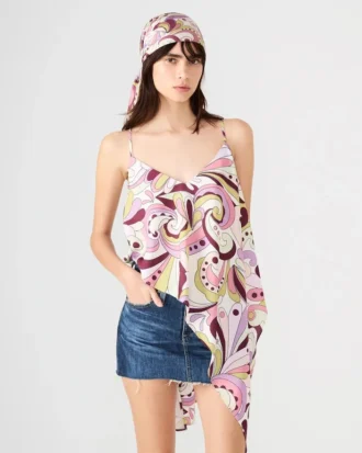 Margan-top med petal-paisleymönster