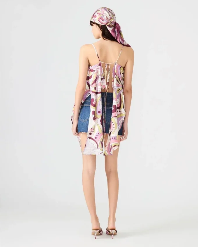 Margan-top med petal-paisleymönster