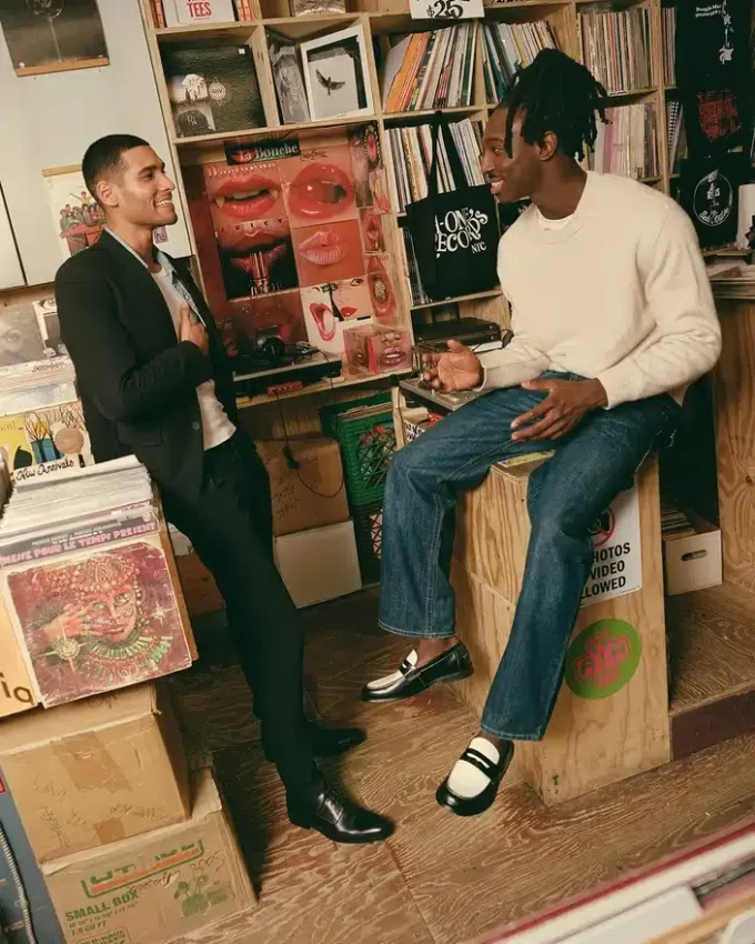 Natan svart/vitt läder