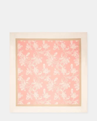 Paisley-satin-scarf i terrakotta