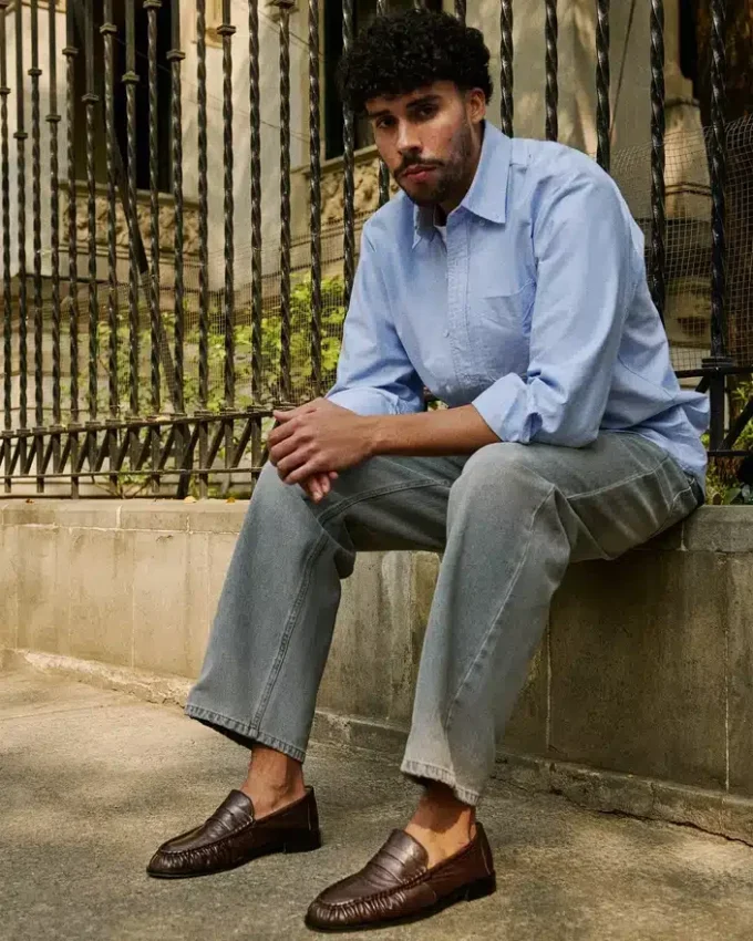 Quincey brunt läder Quincey brunt läder