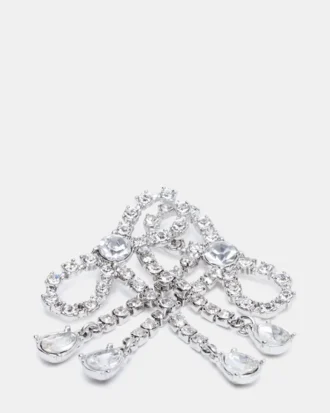 Örhängen med strassrosett i silver