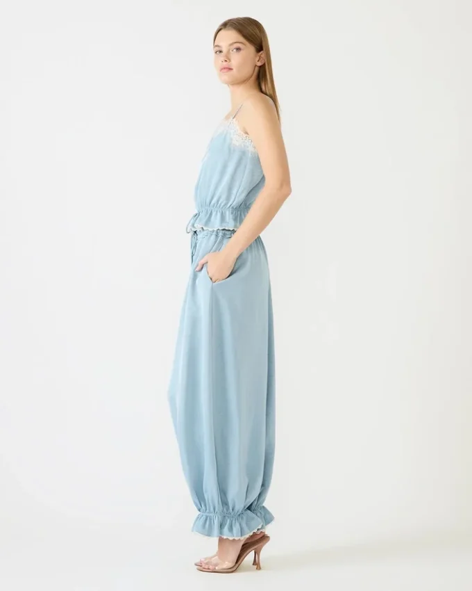 Roan-byxor i dammigt blått Roan-byxor i dammigt blått