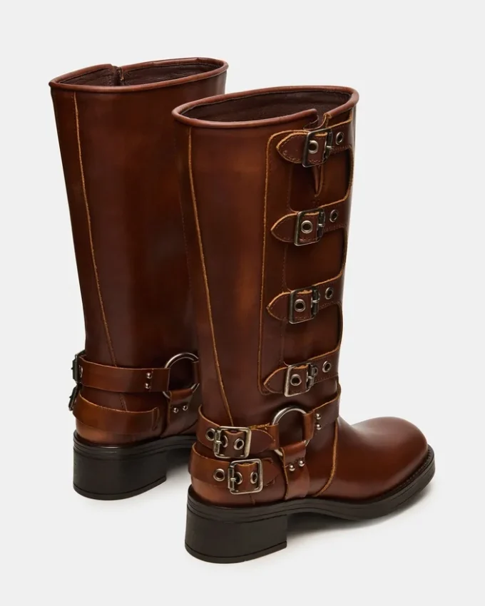 Rocky Cognac Distressed Wide Calf Rocky Cognac Distressed Wide Calf