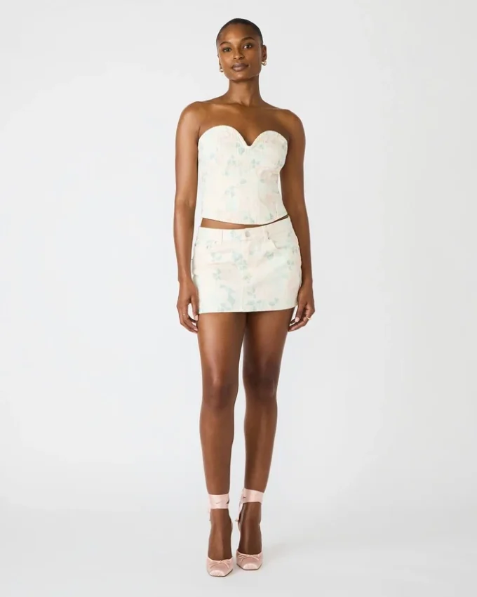 Roselia korsett-top i persikabeige