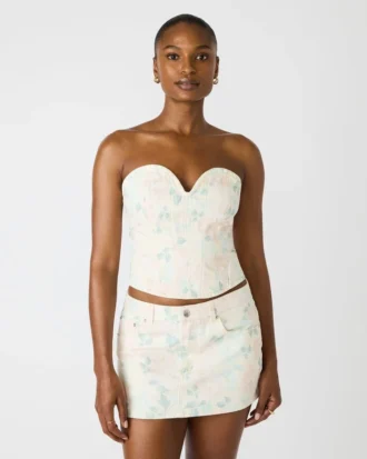 Roselia korsett-top i persikabeige