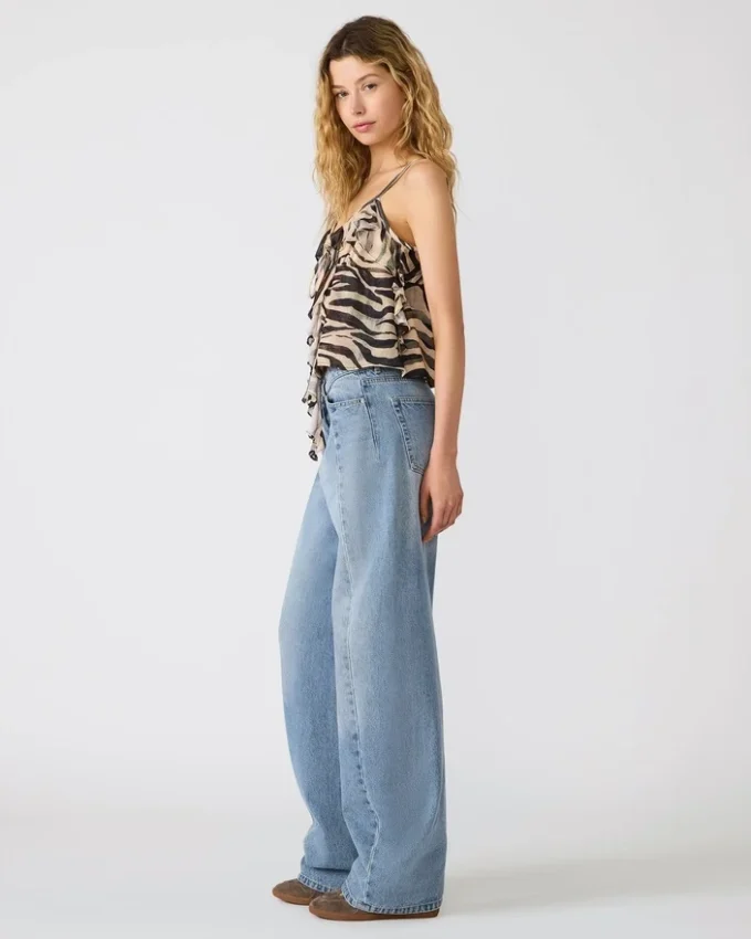 Roue-top i karamell och zebra