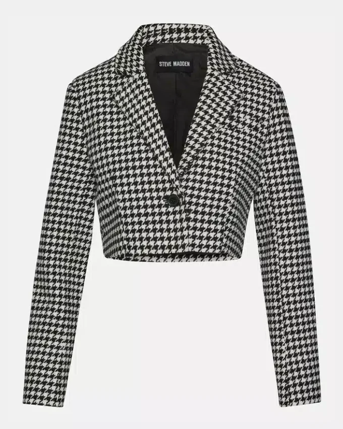 Rupi kort blazer svart/vit Rupi kort blazer svart/vit