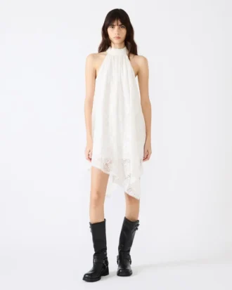 Sander-klänning i krämfärg