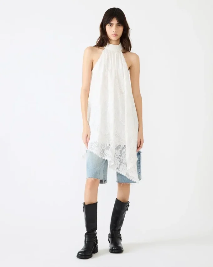 Sander-klänning i krämfärg