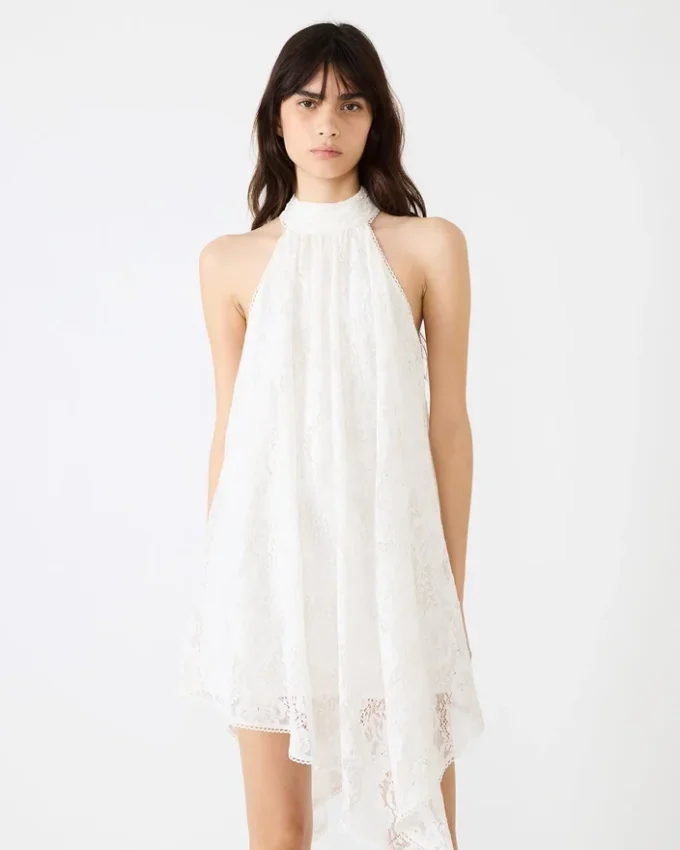 Sander-klänning i krämfärg