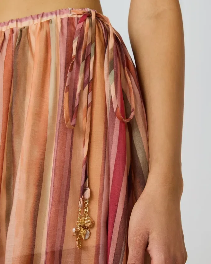 Shilloh-kjol med randigt mönster