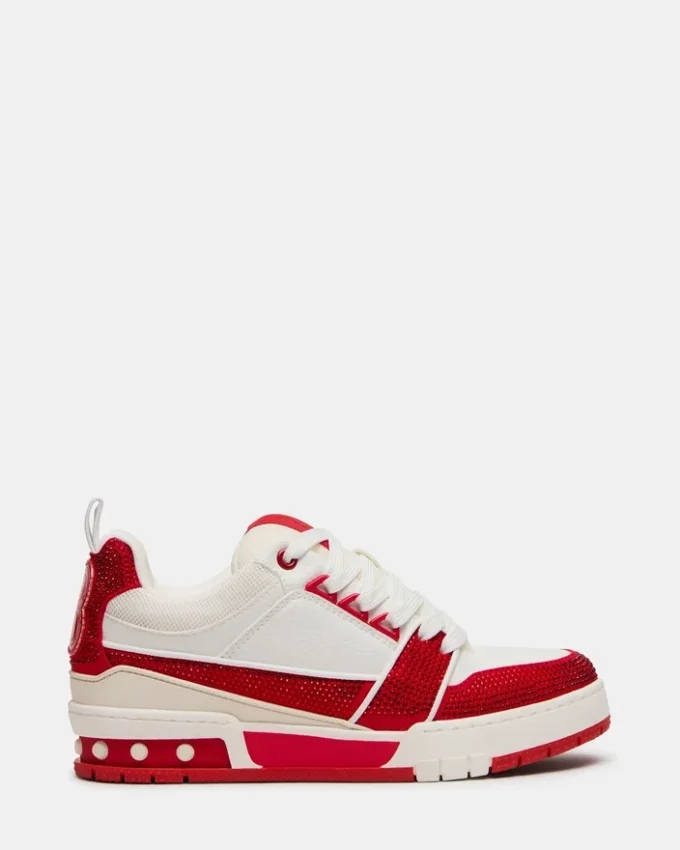 Skater Röd/Vit Strass