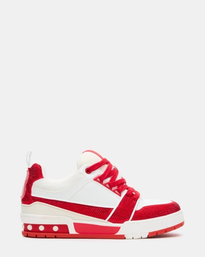 Skater Röd/Vit Strass