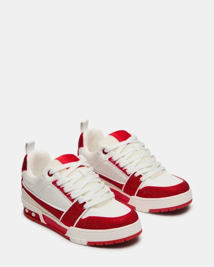 Skater Röd/Vit Strass