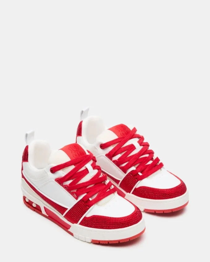 Skater Röd/Vit Strass