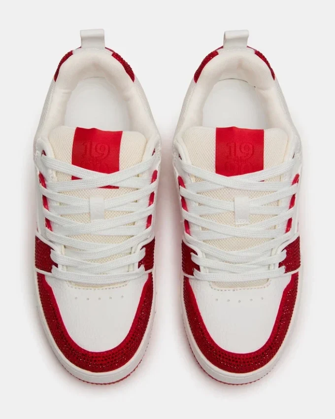 Skater Röd/Vit Strass