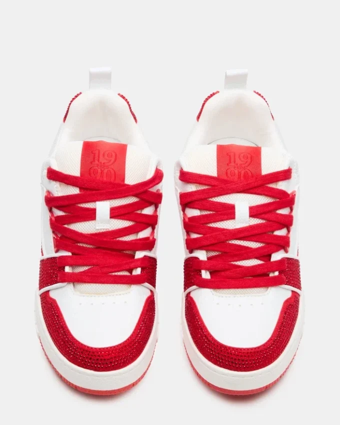 Skater Röd/Vit Strass