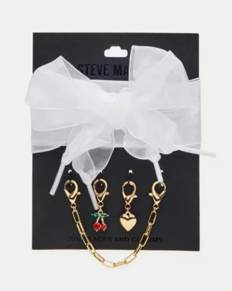 Skosnören och berlocker Vita