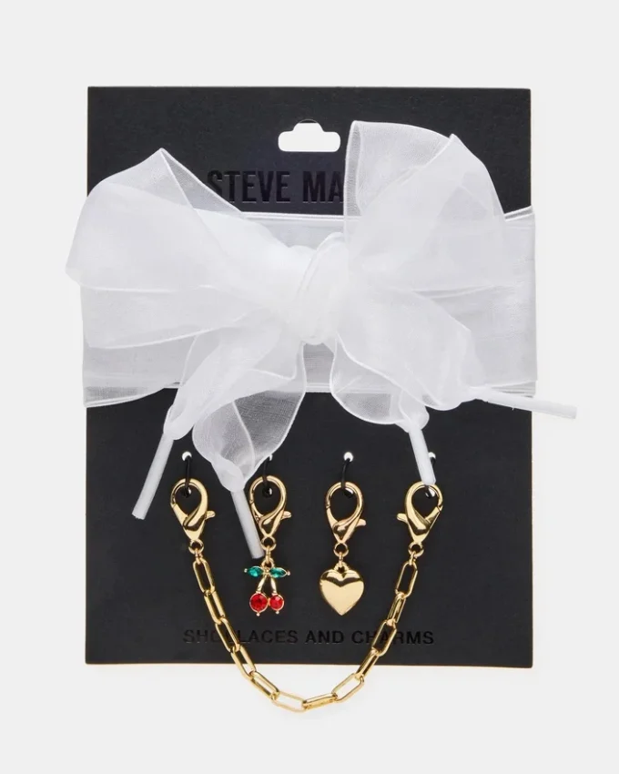 Skosnören och berlocker Vita Skosnören och berlocker Vita