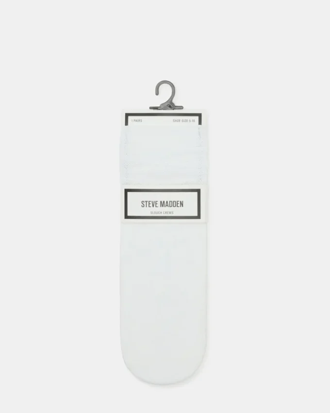 Slouchy Crew-strumpor i fisknät, vita Slouchy Crew-strumpor i fisknät, vita