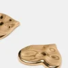 Strukturerade hjärtformade örhängen i guld Strukturerade hjärtformade örhängen i guld