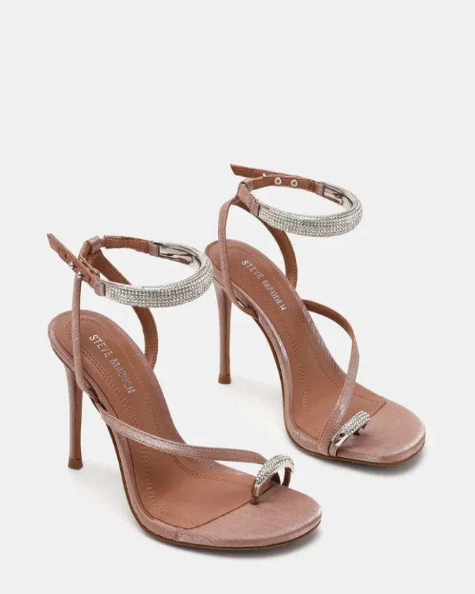 Tia Rhinestones Mocha Satin Tia Rhinestones Mocha Satin