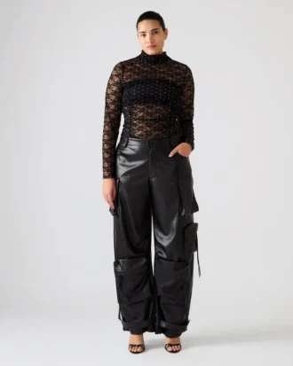 Veganläder Duo Pant Black