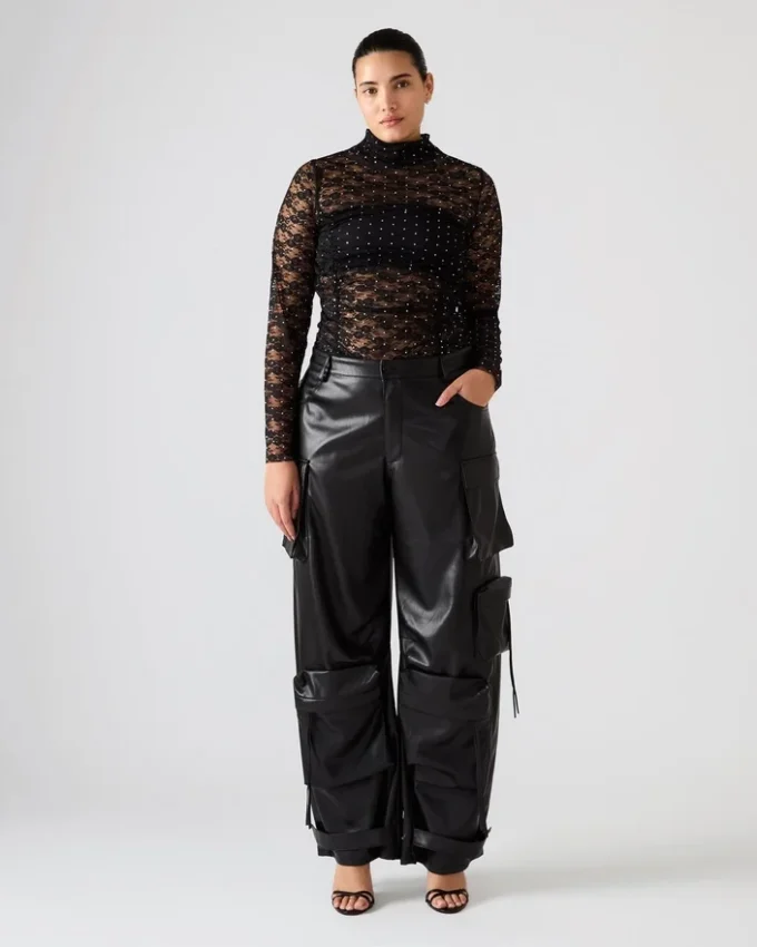 Veganläder Duo Pant Black