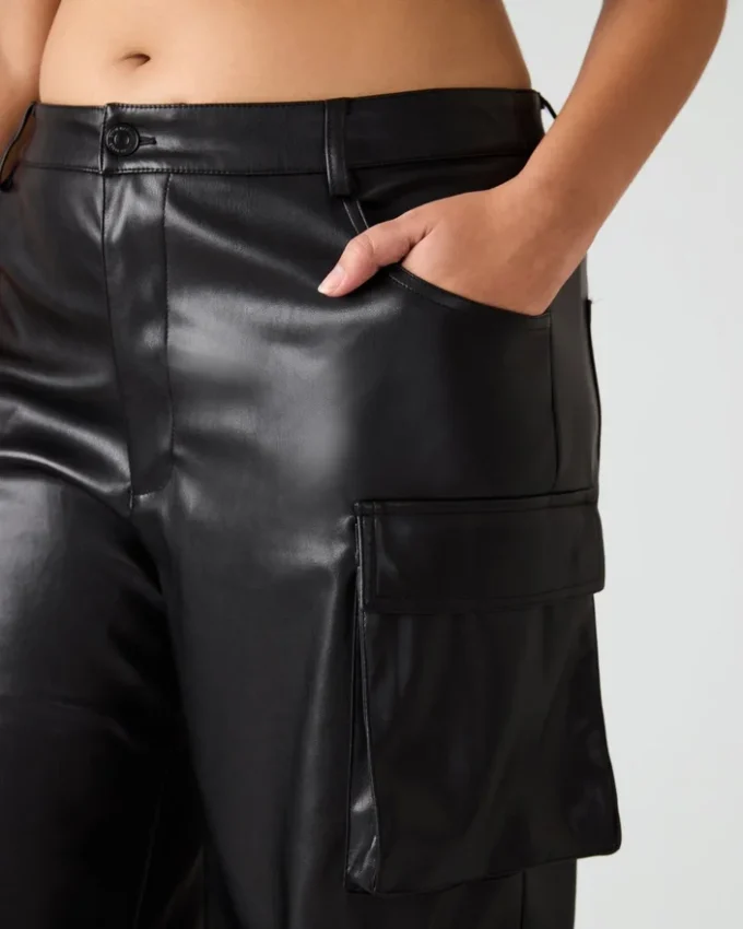 Veganläder Duo Pant Black